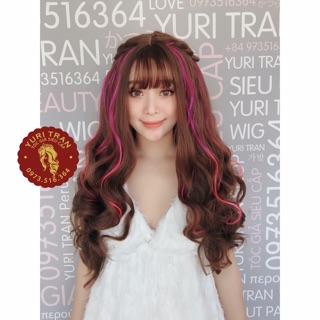 Tóc bộ siêu cấp YuriTran (bộ xoăn bồng nâu tây light ombre)