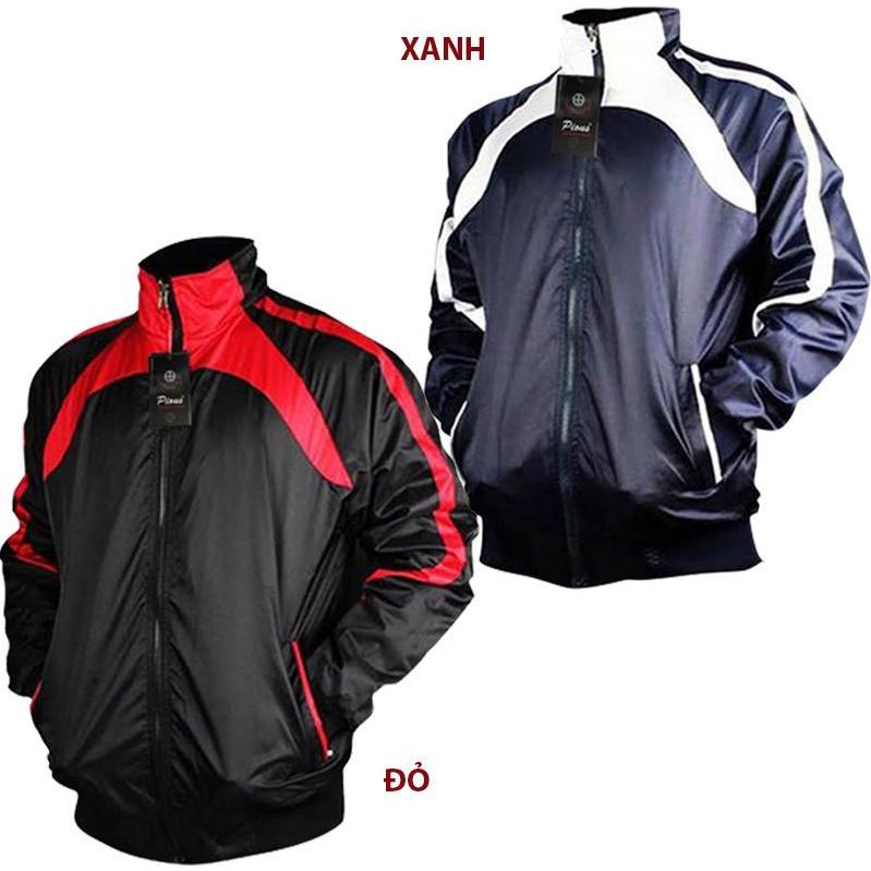 Áo khoác dù nam 2 lớp 2 mặt chống nước cao cấp PHL Fashion BN93 Trắng, Xám,Đỏ