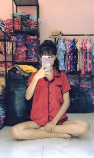 Bộ pijama phi lụa
