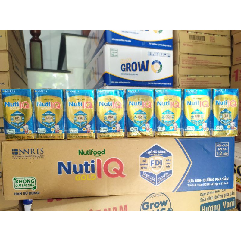 Sữa bột pha sẵn nuti IQ GOLD thùng 48 hộp × 110ml