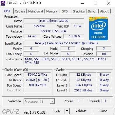 (giá khai trương) CPU Intel Celeron G3900 2.8Ghz/ 2Mb cache