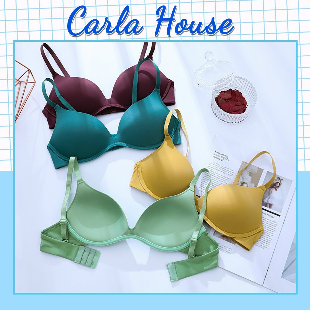 Áo ngực lụa sữa CARLA tàng hình không gọng đệm mỏng chống hở viền