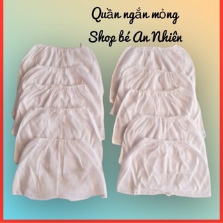 Combo 10 quần ngắn trắng mỏng cho bé