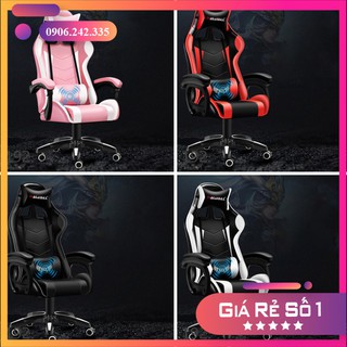 Ghế Gaming Bọc Da PU Có Massage Lưng Cao Cấp, Ghế Livestream , Ghế Chơi Game