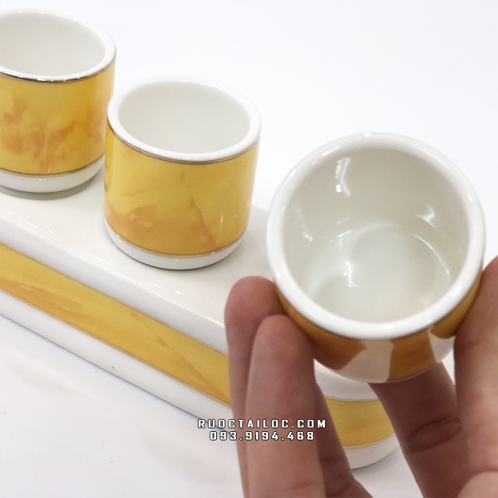 Bộ Sứ Thờ Cúng Phật Gia Tiên Vân Đá Vàng Cao Cấp