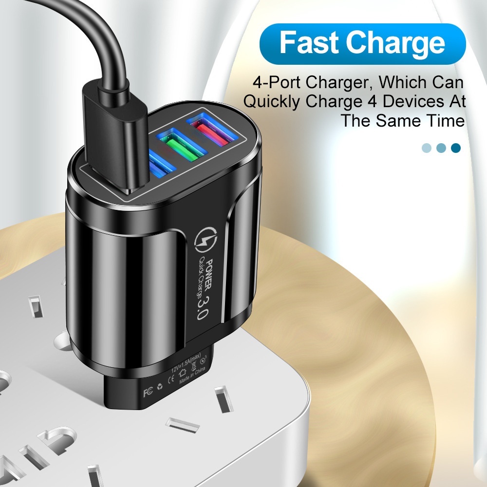 Củ sạc nhanh với 4 cổng USB 5V