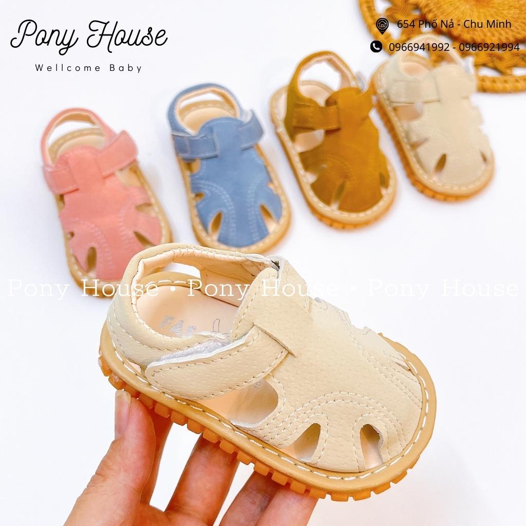 Dép Tập Đi Sandal Tập Đi Đế Cao Su Chống Trơn Trượt Có Còi Kêu Chíp Chíp Cho Bé Trai Bé Gái