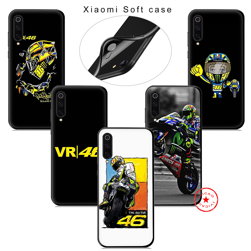 Ốp Điện Thoại Mềm Họa Tiết Valentino Rossi Vr 46 Ablu154 Cho Xiaomi Mi 9 8 6 Se Pro Lite Mix 2s Max 3 Mi9 Mi8