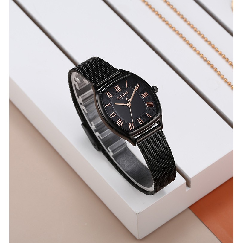 Đồng hồ nữ Julius JA-1242 dây thép | Julius Official
