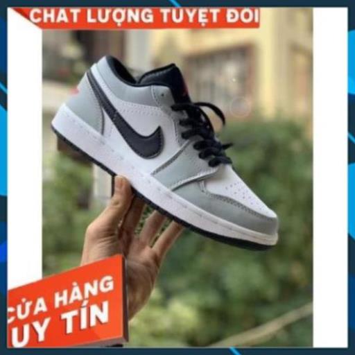 (FREESHIP + ẢNH THẬT ) Jordan cổ thấp Low xám trắng hàng chuẩn jd1 cổ thấp low smoke grey hot trend 2021