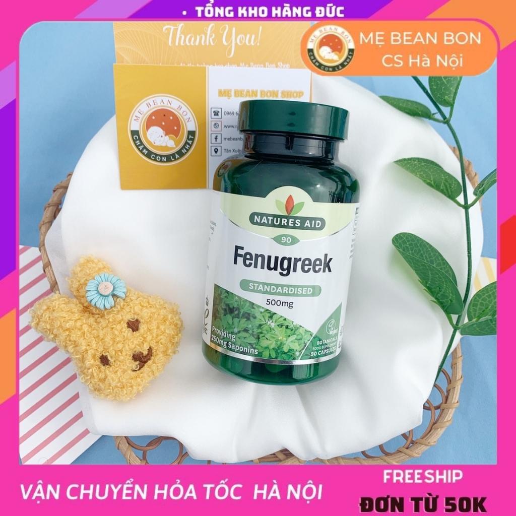 Lợi sữa cỏ cà ri Natures Aid Fenugreek (90v) kích thích và làm tăng khả năng tiết sữa cho mẹ sau sinh, UK - Mẹ bean bon