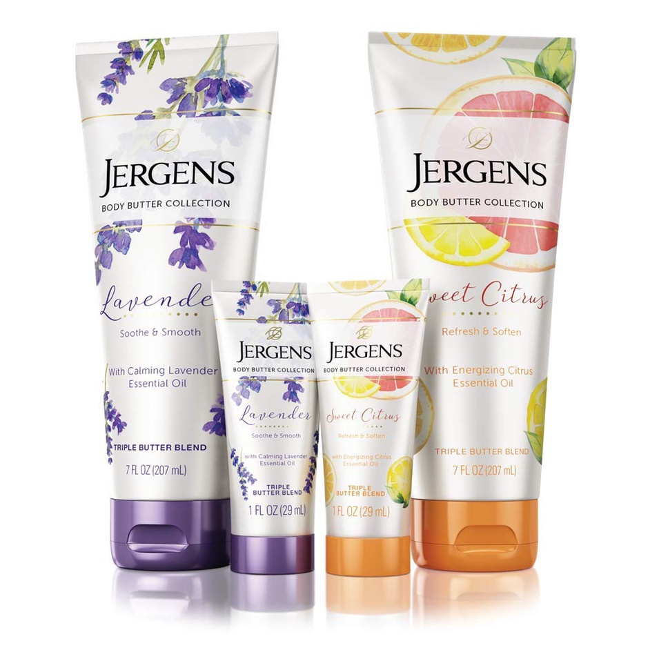 Bơ dưỡng ẩm chứa tinh dầu Jergens Lavender Body Butter Moisturizer with Essential Oil 207ml