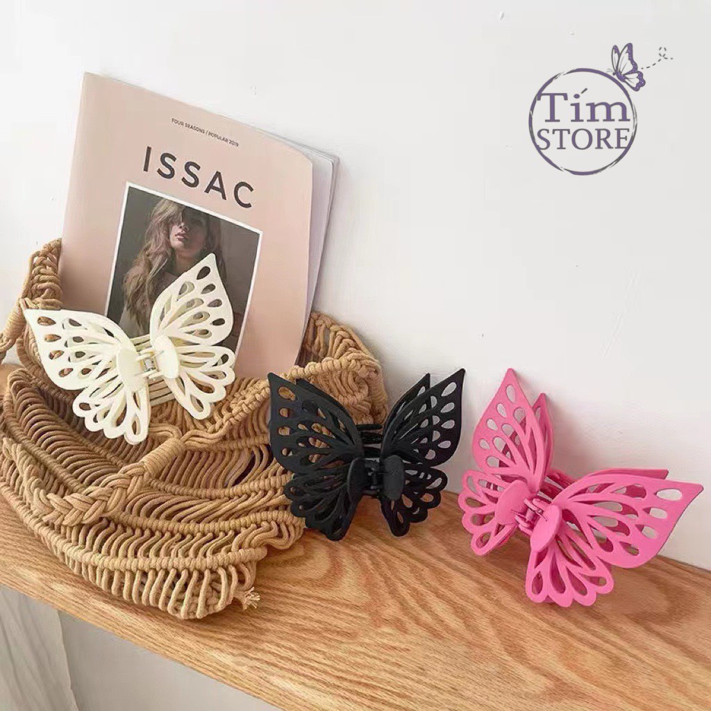 Kẹp bấu tóc nữ hình bướm nhựa cao cấp TIMSTORE phong cách thời trang hàn quốc