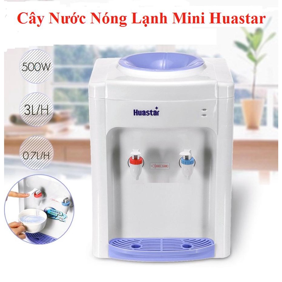 Cây nước nóng lạnh Mini Huastar 1 vòi nóng và 1 vòi lạnh với công tắc vòi nóng lạnh riêng biệt