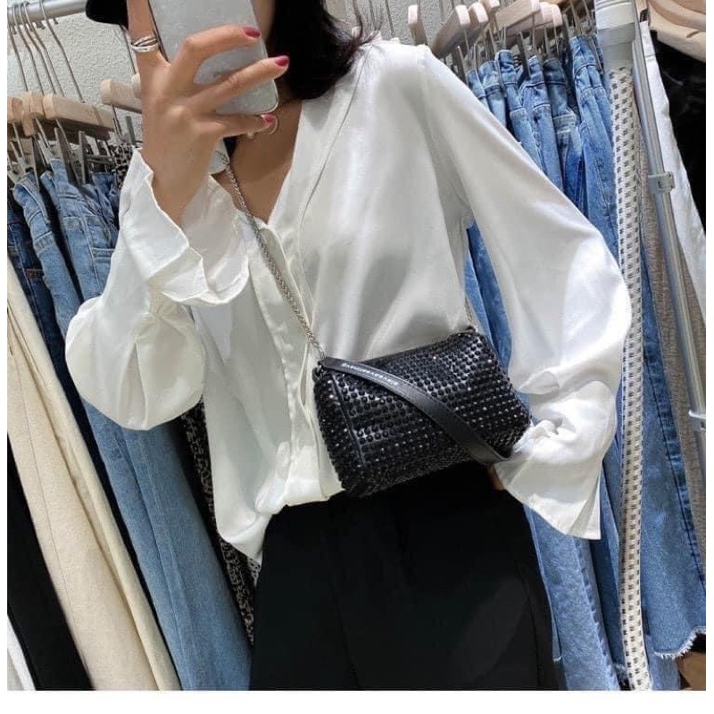 ÚI XÁCH ĐÍNH KIM SA SANG TRỌNG SZ 20cm