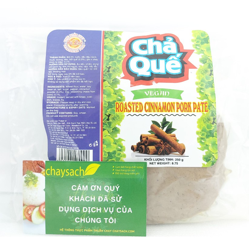 Chả quế chay Âu Lạc 250g - Chayhome - Thực Phẩm Chay, đồ chay, món chay