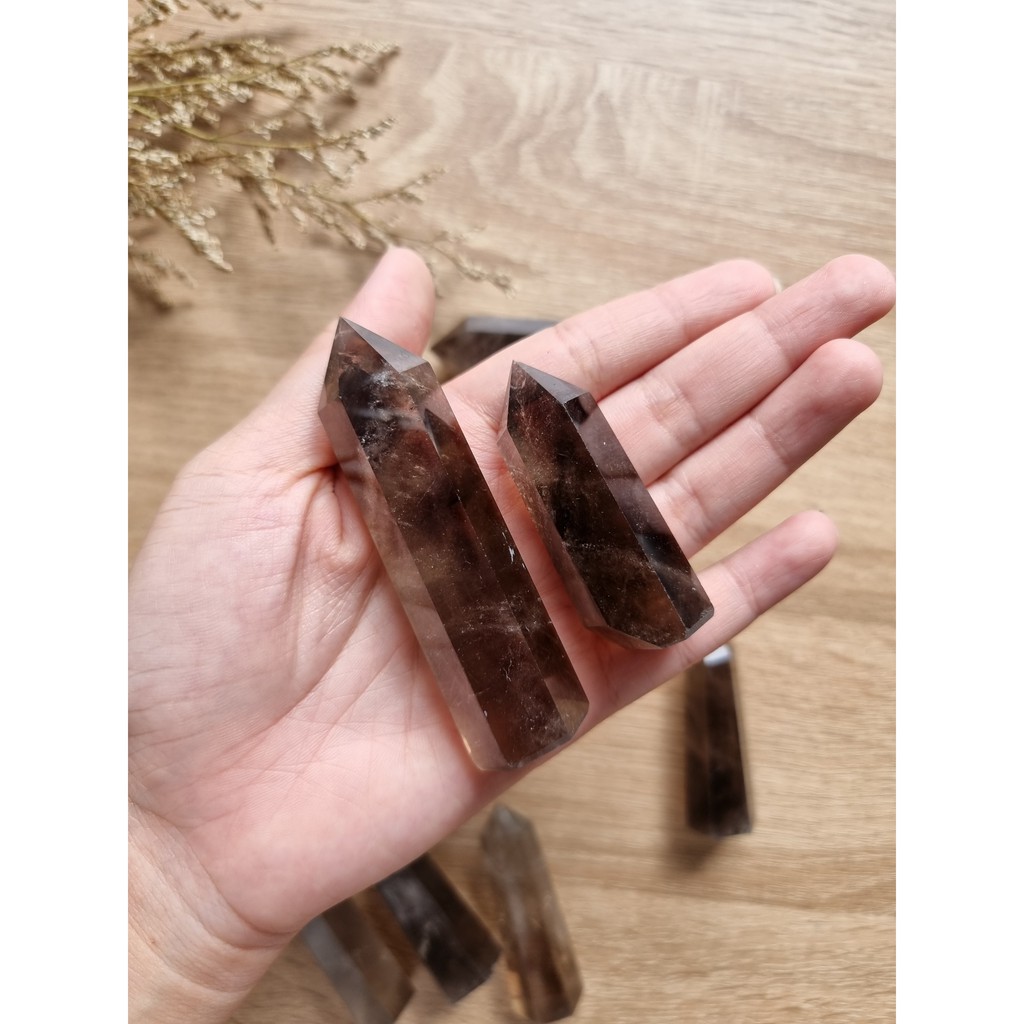 Trụ đá thạch anh Khói , trụ đá thanh tẩy trong Tarot, cân bằng năng lượng, Reiki, đá phong thủy