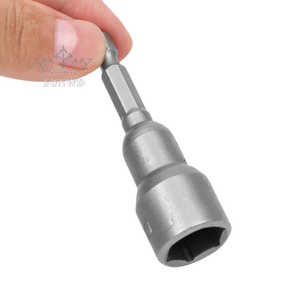 Hex Sockets Uick release Workshop Parts Shank Silver Hexagonal 6-14mm Supply Magnetic Adapter Screwdriver Head
