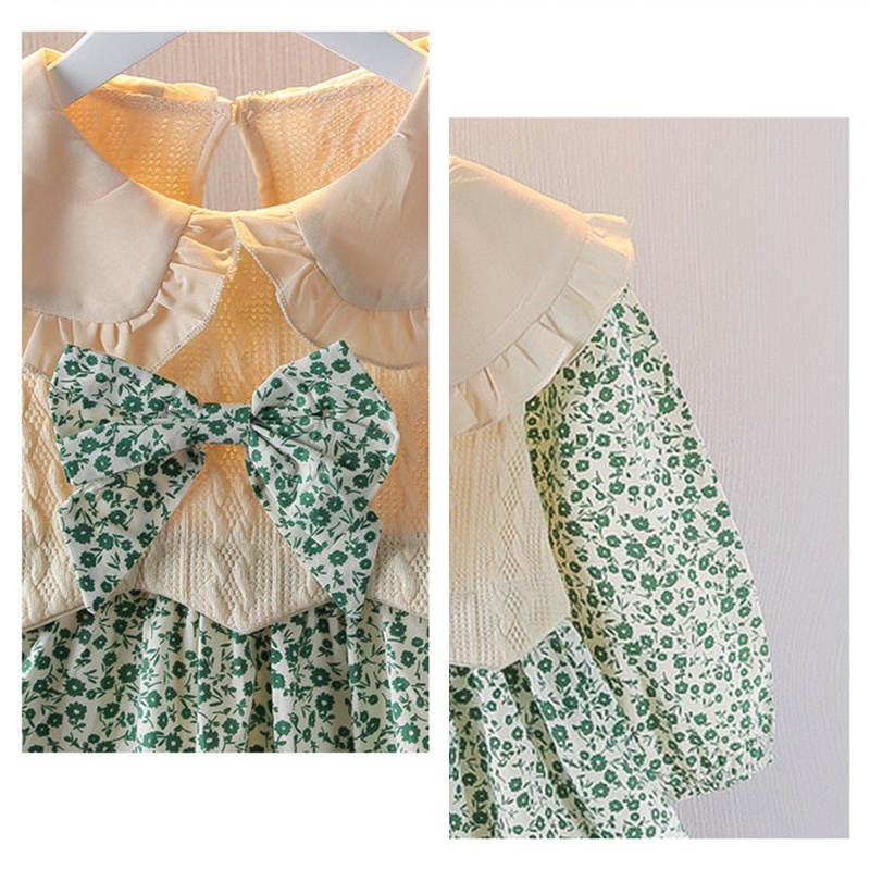 Đầm DàI Tay In Hoa Cho Bé GáI (0-4 TuổI)