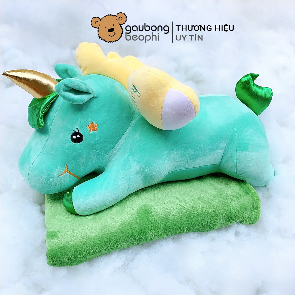 Gối Mền Ngựa Unicorn Nằm Cao Cấp Gấu Bông Béo Phì