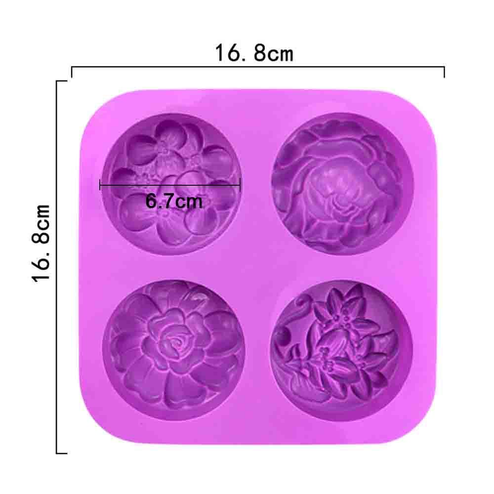 LEISURE Khuôn Làm Xà Phòng Handmade Silicone 4 / 6 Ô