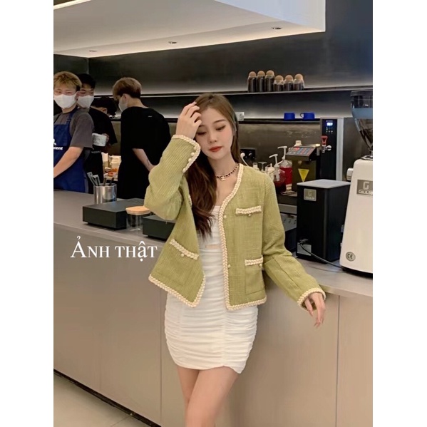 Áo dạ stweet xanh cốm