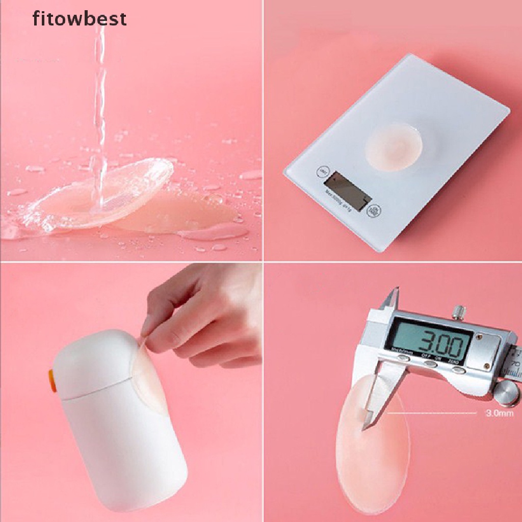 Bộ 2 miếng dán núm ti giả GJCUTE bằng silicone vô hình tái sử dụng linh hoạt