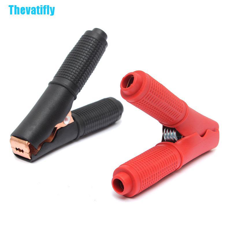 Set 2 kẹp cá sấu kiểm tra điện màu đỏ + đen