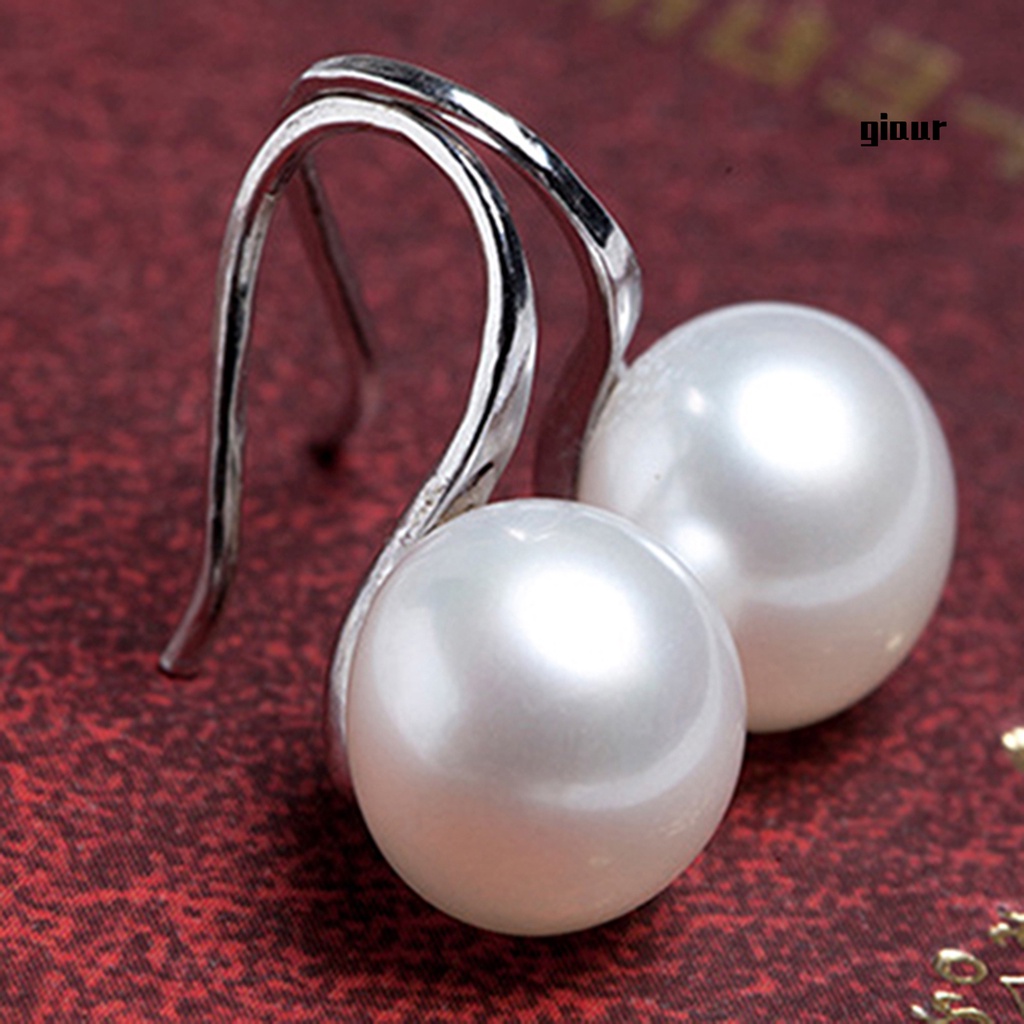 Bông tai đính ngọc trai nhân tạo thanh lịch cho nữ