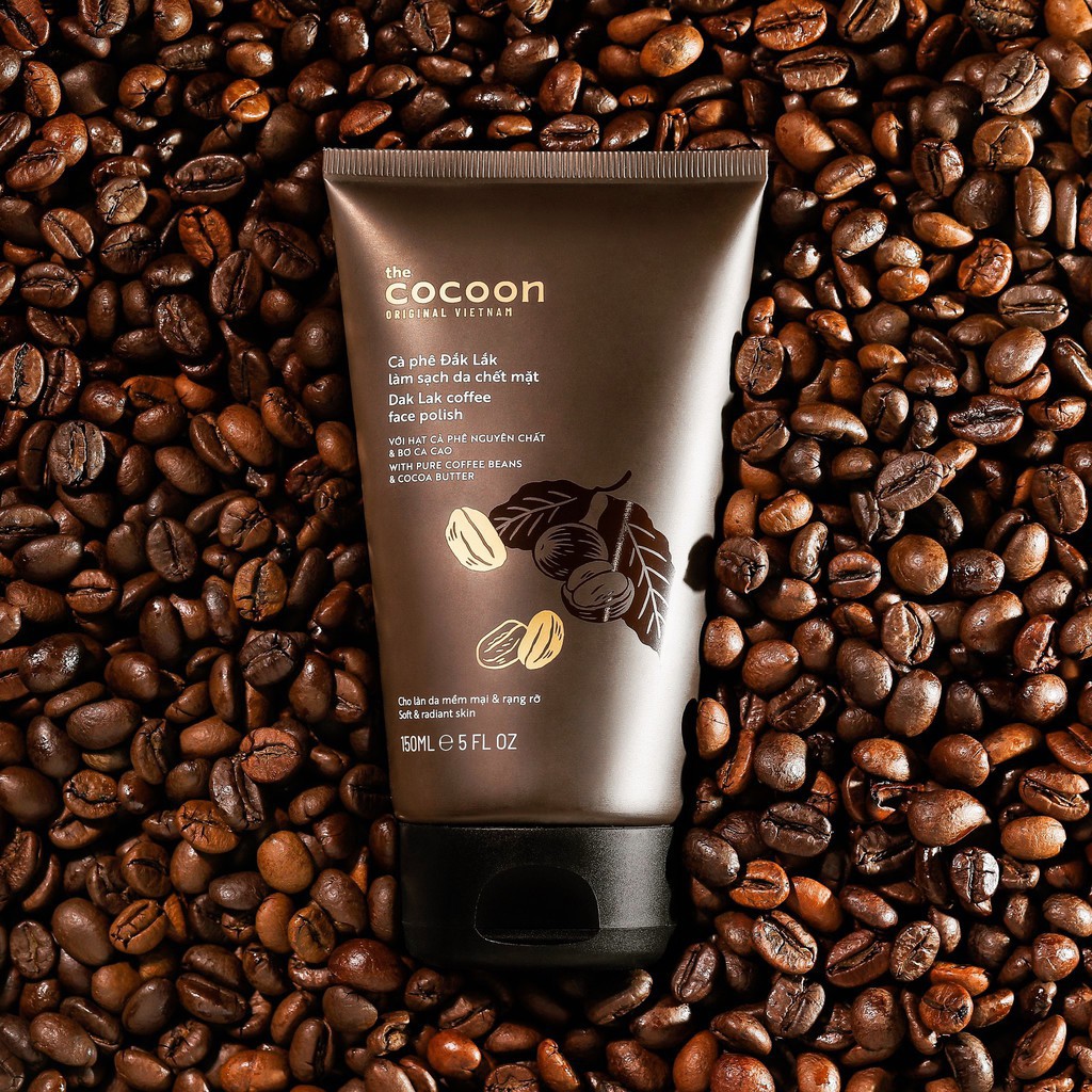 Tẩy Tế Bào Chết Mặt COCOON Cà Phê Đắk Lắk làm sáng da - COCOON Dak Lak Coffee Face Polish 150ml