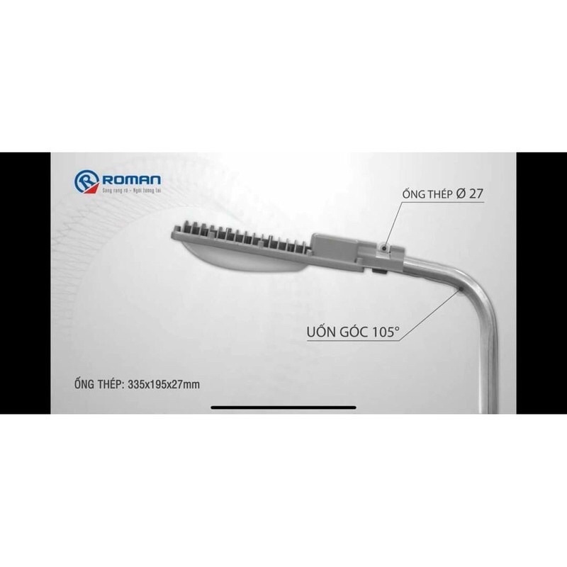 Combo 2 bộ đèn đường led siêu sáng Roman công suất 50w, 36w - đèn chiếu sáng đường làng ngõ xóm, sân vườn