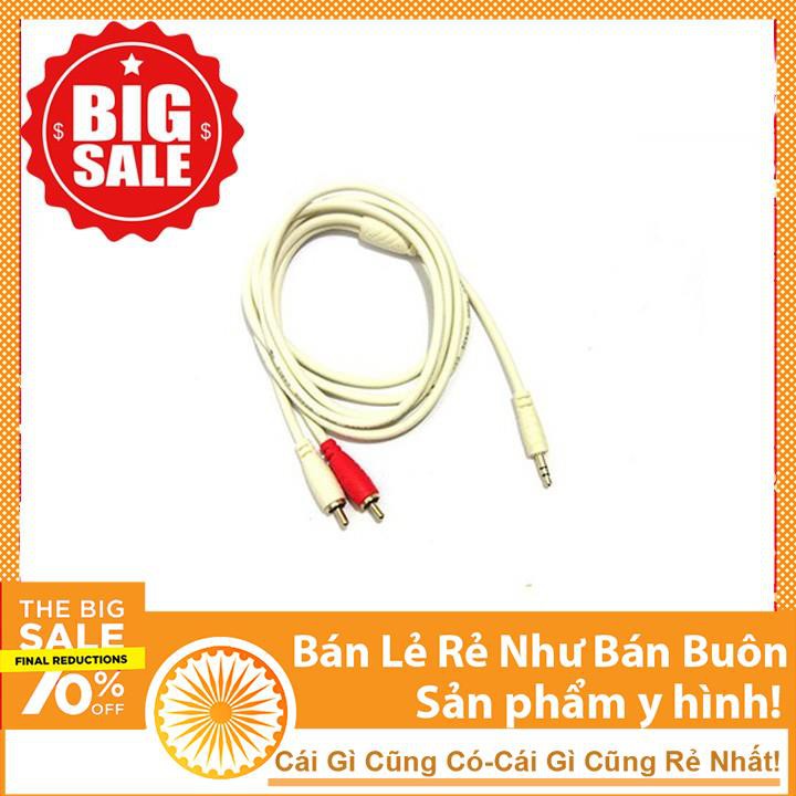 Cáp Audio 3.5 to RCA AV Audio 1.8m Loại Xịn Giá Rẻ