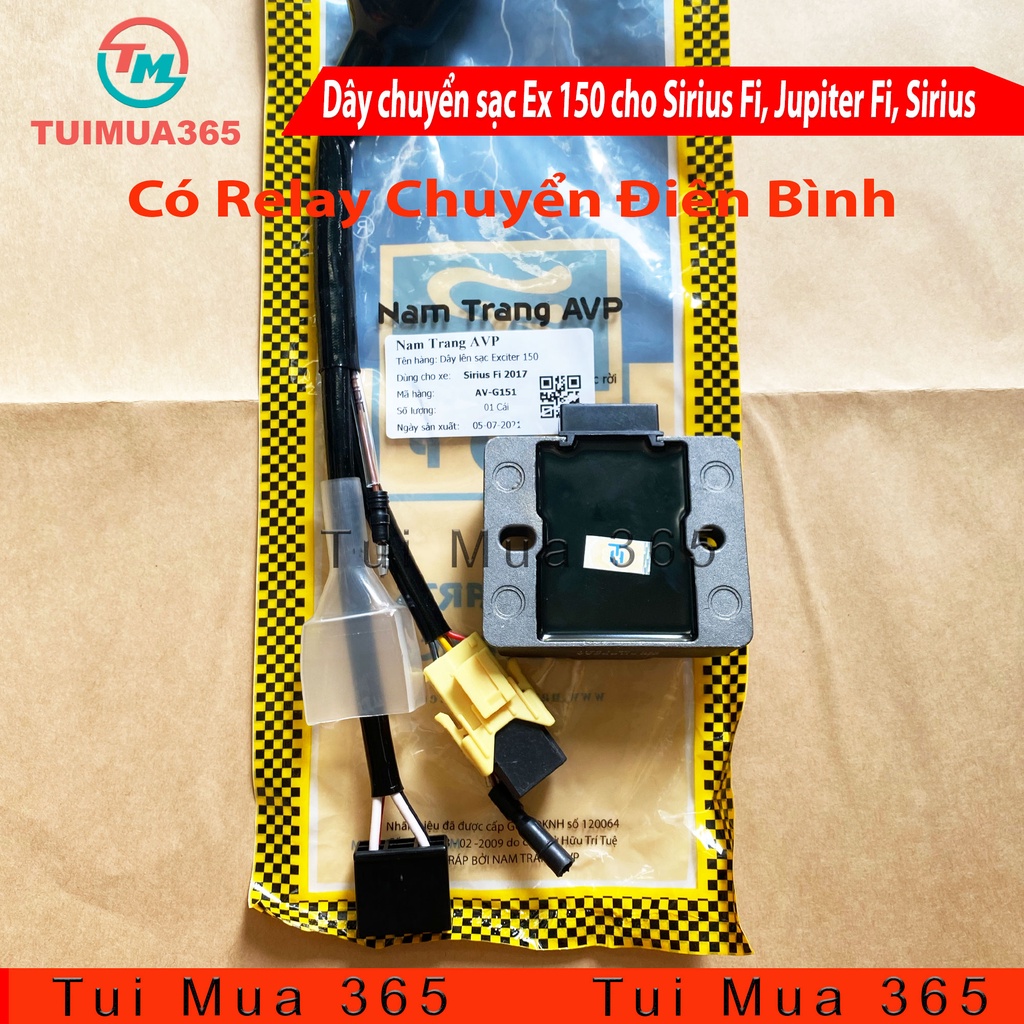Bộ dây chuyển sạc Exciter 150 cho Sirius Fi, Jupiter Fi, Sirius Xăng Cơ