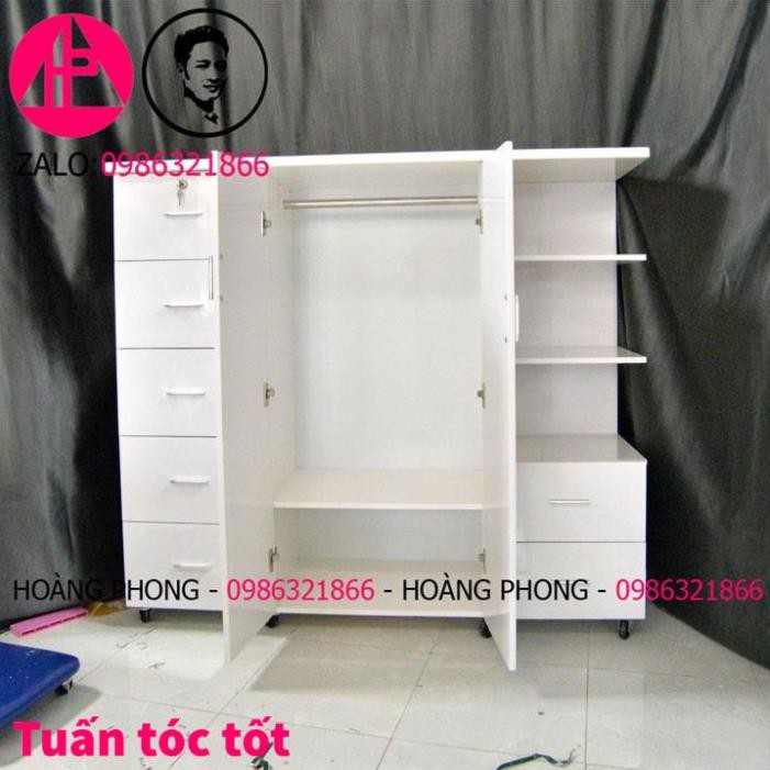 Tủ quần áo Trẻ em nhựa 1m43 x 1m28 Màu trắng  Nhiều ngăn kéo có gương soi  Cao cấp bảo hành 2 năm Miễn phí vận chuyển | BigBuy360 - bigbuy360.vn
