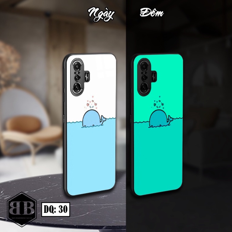 Ốp lưng kính Dạ Quang Xiaomi Redmi K40 Gaming phát sáng trong đêm chống sốc tốt