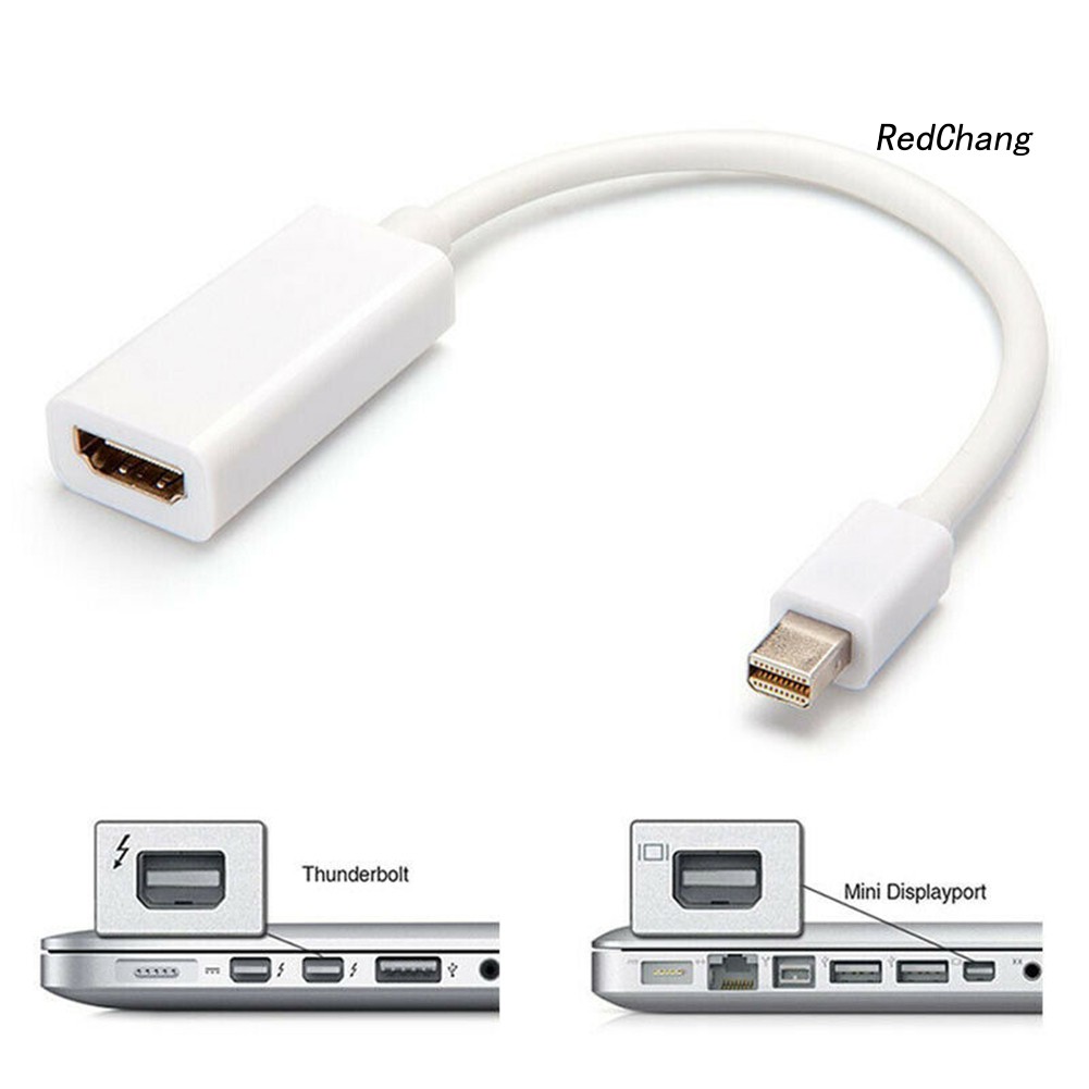 -SPQ- Thunder-Bolt Mini DisplayPort DP to HDMI Cable Adapter for iMac Macbook Pro Air
