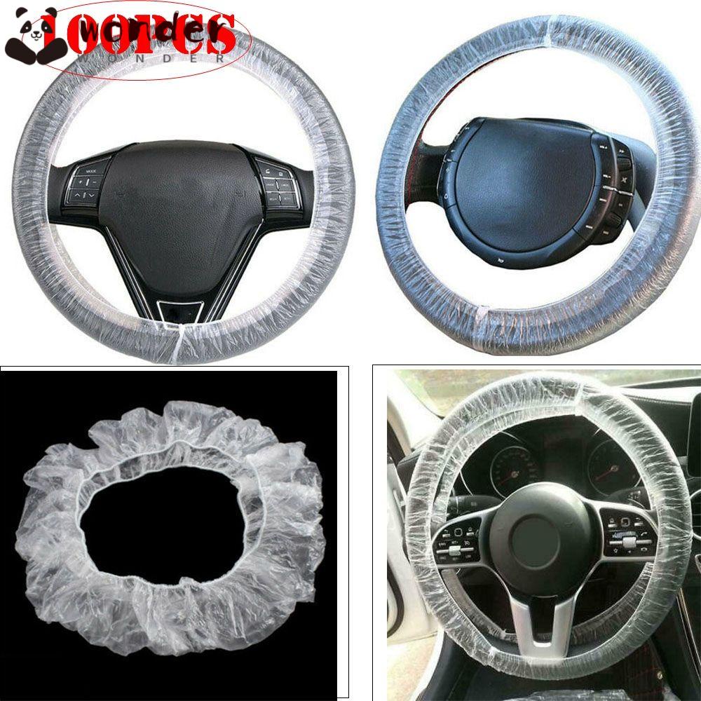 Bộ 100 miếng bọc bảo vệ vô lăng xe hơi dùng một lần tiện lợi