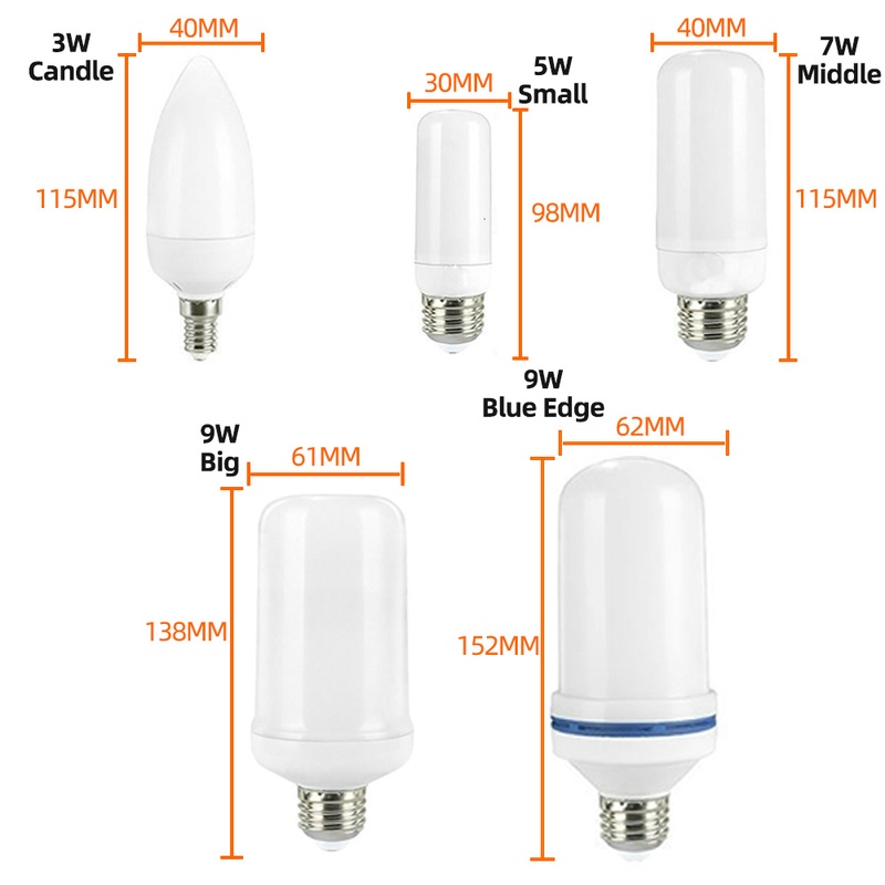 Bóng Đèn LED Trang Trí 3W 5W 7W 9W E27 E26 E14 E12 85-265V