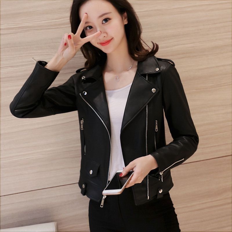 [free gift] Áo Khoác Da Pu Thời Trang Nữ Cá Tính