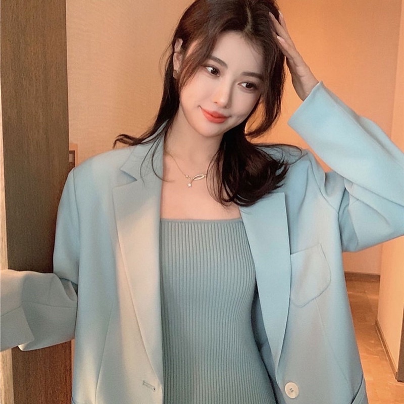 - bigsize SET siêu hot Váy body kèm  Blazer Xanh dương Size 4XL 3XL 2XL Body tôn dáng Vest xanh pastel