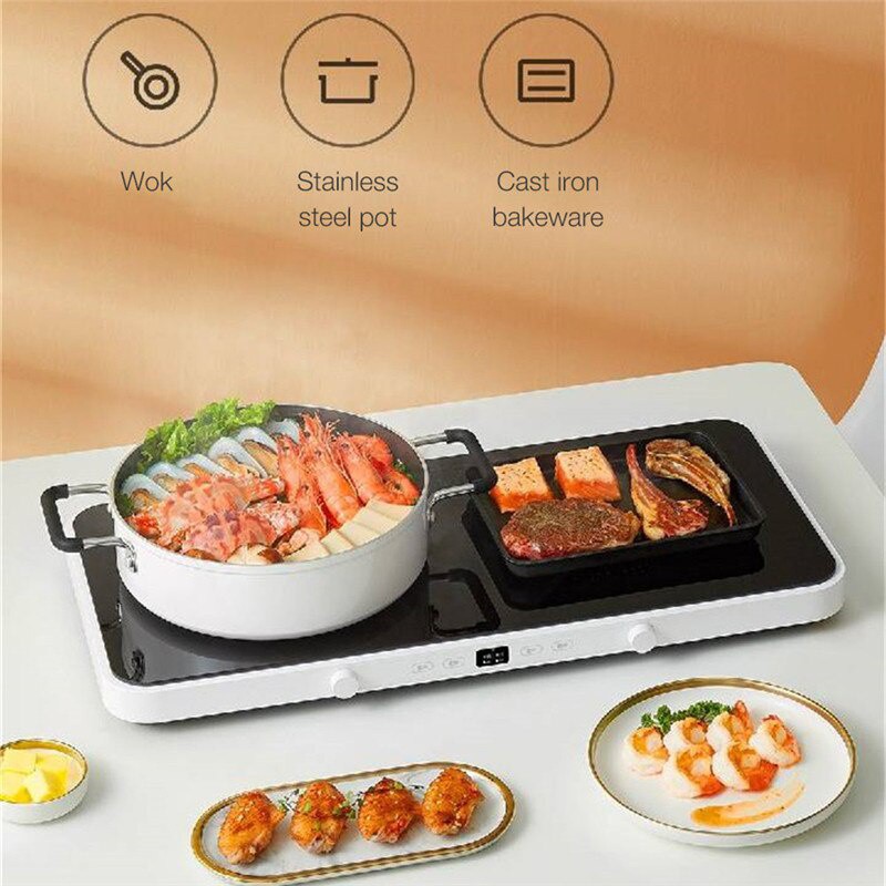 Bếp từ đôi Xiaomi MDCL01ACM Induction Cooker 2200W Đồ nướng 63cm