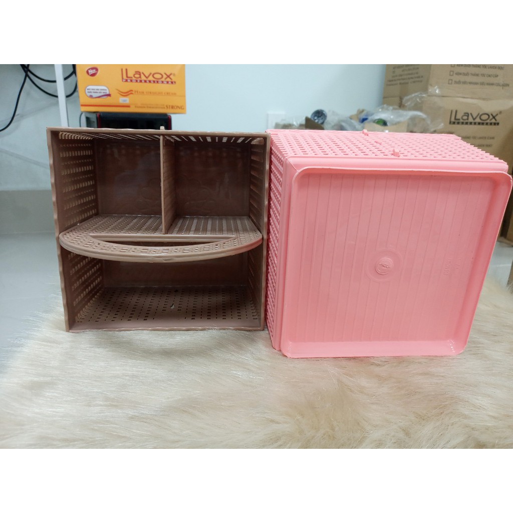 Giỏ nhựa đựng đồ nail  tận gốc  rổ nhựa xách tay PVC loại 1 cao cấp siêu bền xinh nhỏ gọn tiện lợi để dụng cụ làm móng