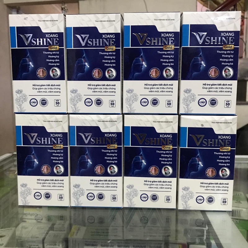 Viên uống Xoang vshine - Hỗ trợ giảm tiết dịch mũi, giảm các triệu chứng viêm mũi viêm xoang