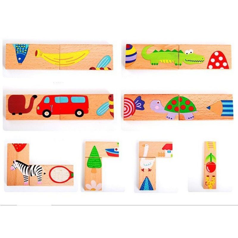 [xả kho giá sốc] Domino nối hình con vật [ 2bn shop đồ chơi thông minh]