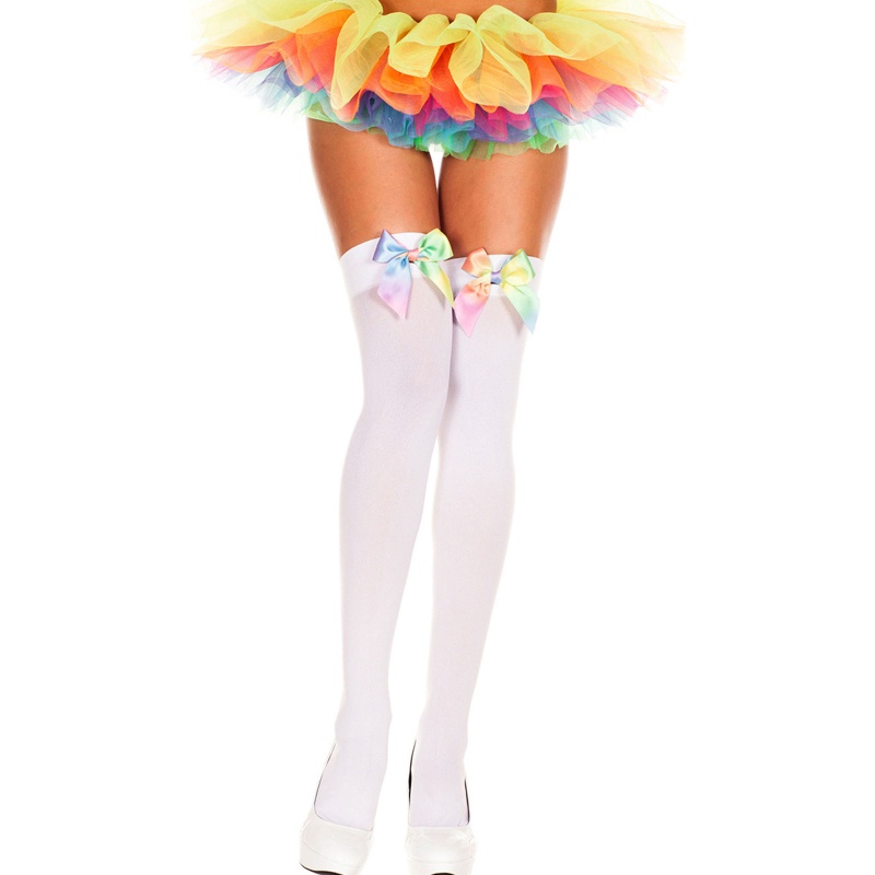 XIXI Đôi Tất Chân Cao Qua Gối Đính Nơ Phong Cách Lolita Cho Nữ