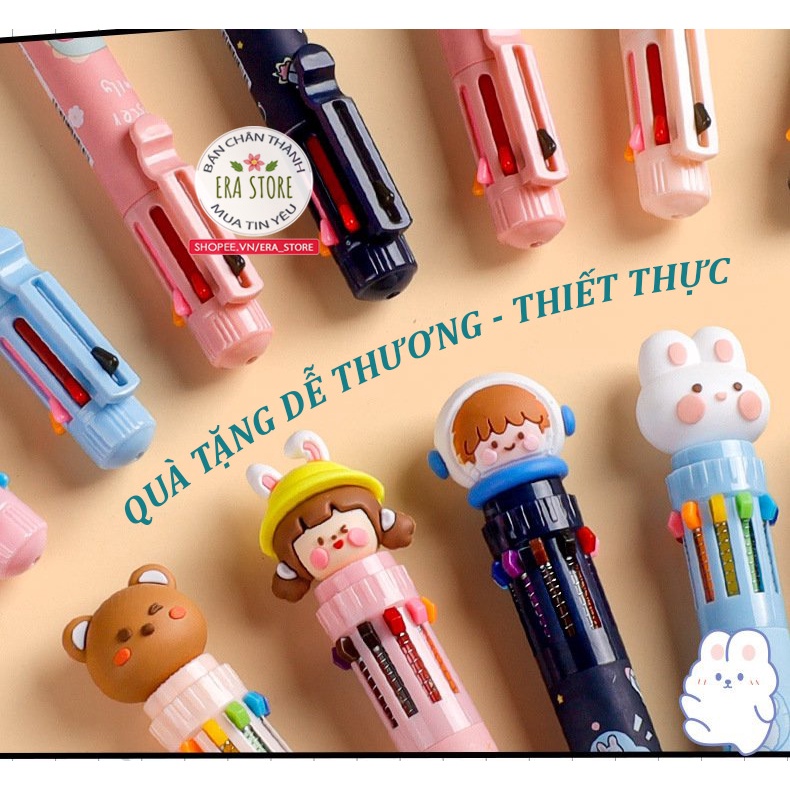 Bút Bi Nhiều Ngòi Nhiều Màu Hình Ngộ Nghĩnh Đáng Yêu