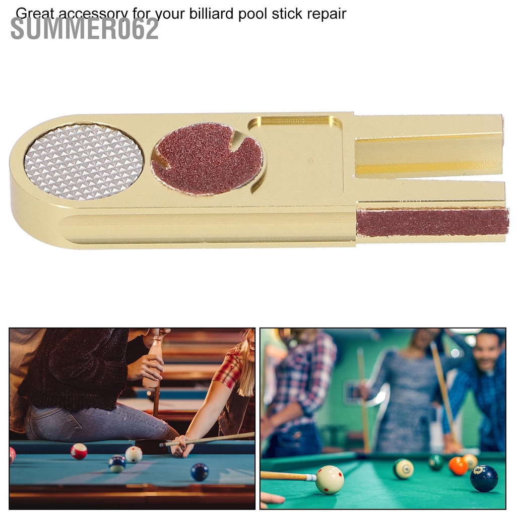 [Hàng Sẵn] Gold U ‑ Shape Cue Tip Trimmer Shaper Pool Table Stick Dụng cụ sửa chữa Phụ kiện bida 【Summer062】