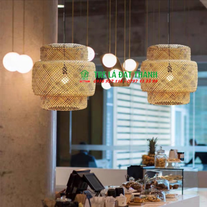 Đèn tre, lồng mây tre đèn trụ - Hàng xuất khẩu loại đẹp