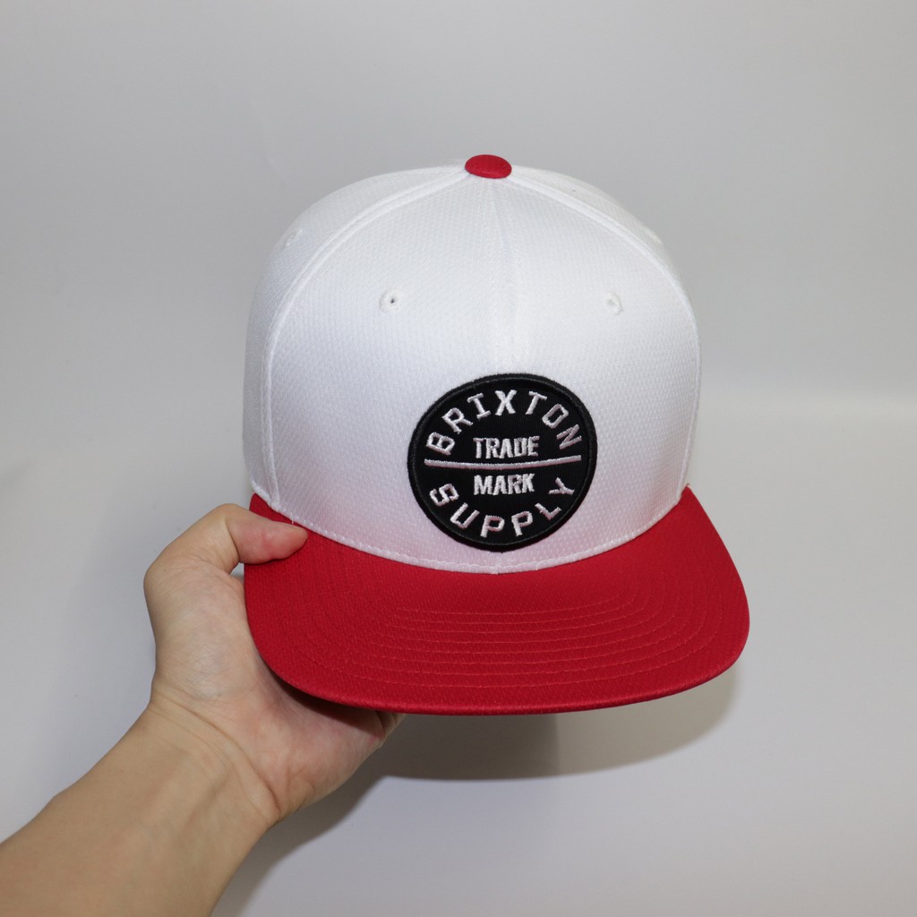 Nón Mũ Snapback Brix Trắng Đỏ Mê Li 2020.