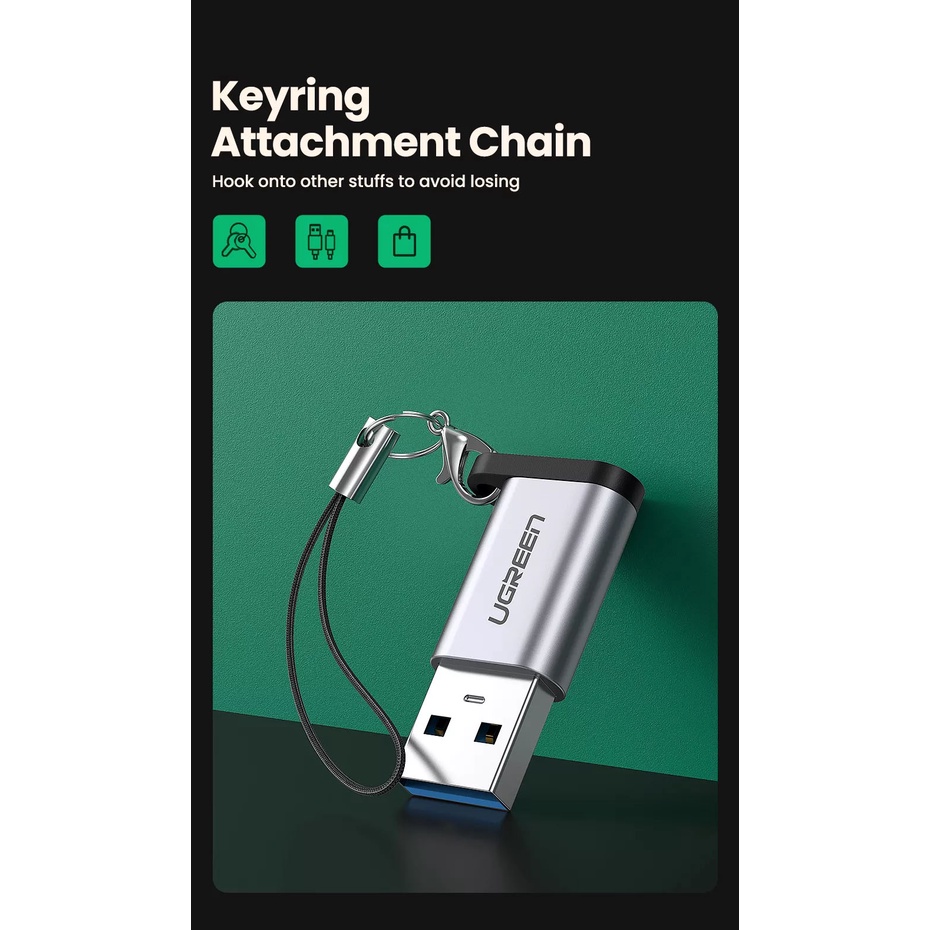 Đầu Chuyển USB C Sang USB 3.0 Cho Máy Tính Ugreen US204 US276 - BH 18T Chính Hãng